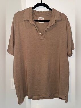 Devil-Dog Dungarees Men’s Polo Shirt XL Tan Heather Short Sleeve Casual Golf